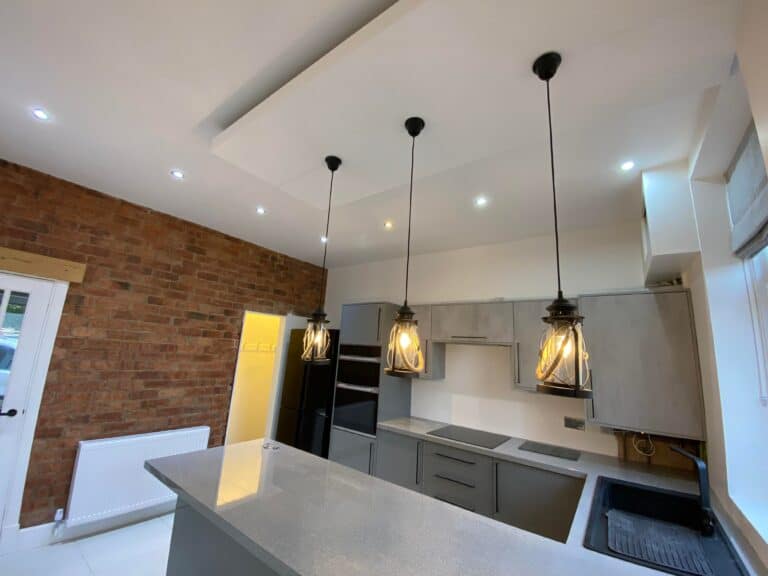 modern kitchen painted white